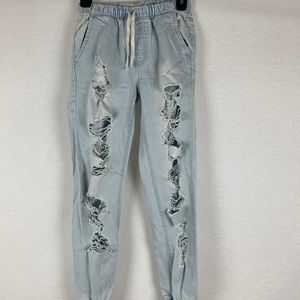 Ripped Lightwashed Joggers